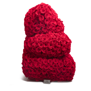 35 Inches Tall Giant Red Preserved Rose Bear | Local Delivery/Pickup Only