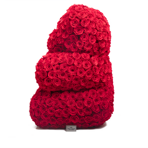 35 Inches Tall Giant Red Preserved Rose Bear | Local Delivery/Pickup Only