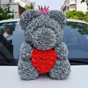 Crown Princess Grey Rose Bear 40 cm