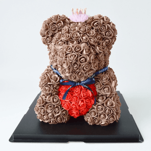 Crown Princess Brown Rose Bear 40 cm