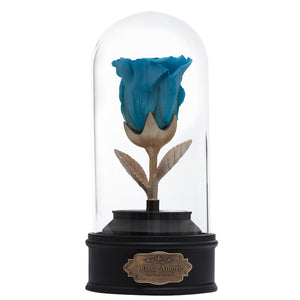 BLUE PRESERVED ROSE | BEAUTY AND THE BEAST MUSIC GLOBE