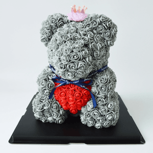 Crown Princess Grey Rose Bear 40 cm