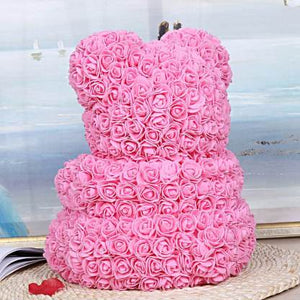 Classic Pink Rose Bear 70cm