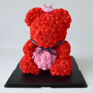 Crown Princess Red Rose Bear 40 cm