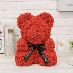 Classic Red Rose Bear 70cm