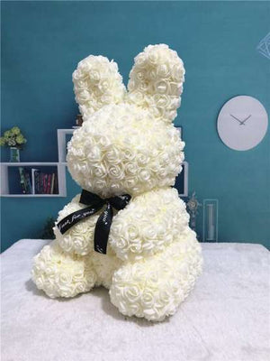 Everlasting Bunny White Rose