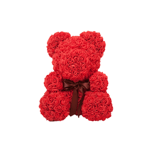 Classic Red Rose Bear 40cm