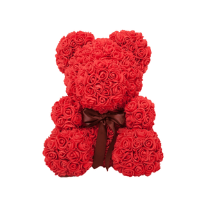 Classic Red Rose Bear 40cm