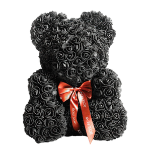 Black Classic Rose Bear 40cm Tall