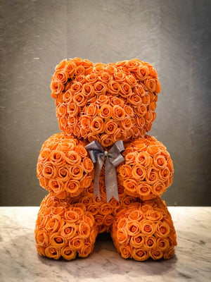 Orange Rose Bear