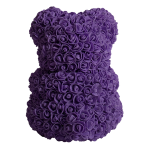 Purple Classic Rose Bear 40cm Tall