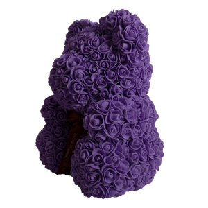 Purple Classic Rose Bear 40cm Tall